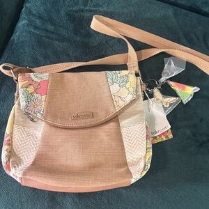 Sakroots Floral Tan Crossbody Bag